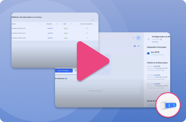 Como acessar o histórico de execução do seu Robô